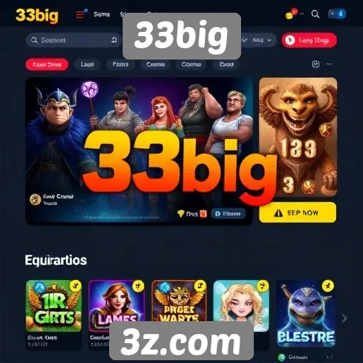 Explorando a interface do site 33big